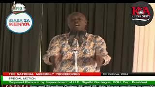 VIDEO OF DP GACHAGUA TALKING ABOUT SHARES PLAYED IN PARLIAMENT DURING HIS IMPEACHMENT HEARING!