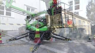 Leguan Lifts in action: L135 tracked access platform, building maintenance (2015)