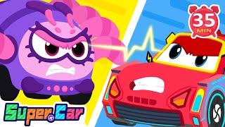 Monster Vehicle VS. The Racing Car | Rescue Cars Cartoons | Kids Cartoons & Nursery Rhymes