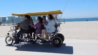 A stroll along Long Beach beach pedestrian path