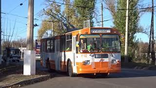 Учебная езда на учебном троллейбусе ЗиУ-682ГН Training trolleybus. Черкасский троллейбус.