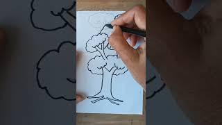 Beautiful tree drawing #easy art creator #easy#easy drawing #motivation #tree #life #easy #song