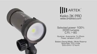 Keiko 3K PRO ARTEK (100% power Time Lapse) Runtime - Autonomía