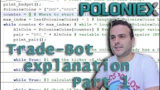 Poloniex Trade Bot - Script explanation part 1