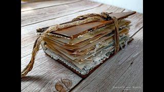 Small vintage junk journal B - flip through video (sold)