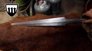 Forging a Dwarven  Moon Baselard (between sword and dagger), part 1, forging the blade