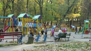 Lviv Ivan Franko Park Playground in the Fall in October 2015