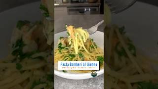 1 minute Lemon Shrimp Pasta recipe #weeknightdinner #easyrecipe #husbandcooking