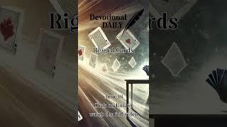 Rigged Cards - June 18 Devotional Daily #dailydevotion #sda #bible #jesus #god #seventhdayadventist