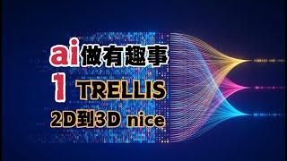 ai做有趣事强悍2D生成3D物体模型trellis，生成快、稳定、效果好，还不用高内存，demo就够用