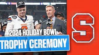 2024 Holiday Bowl: Full trophy ceremony following Syracuse's victory over Washington State