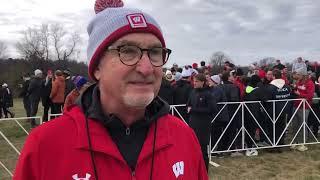 Wisconsin coach Mick Byrne talks after guiding the Badgers to 4th at 2024 NCAA XC Championships