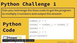 Python challenges  ‐ Level 1 challenge 1