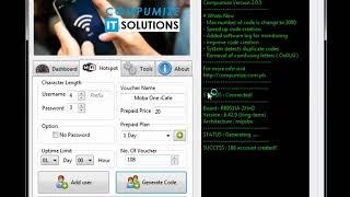 Mikrotik Hotspot Voucher Code Generator by Compumize