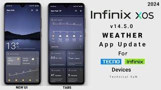 Infinix XOS 14.5 Weather App Update For Tecno & Infinix Devices