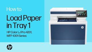 Load Paper to Tray 1 (Multipurpose Tray) | HP Color LaserJet Pro 4201, MFP 4301 Series | HP Support