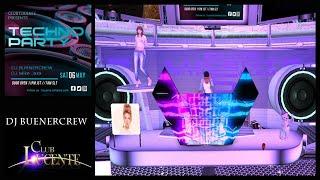 DJ Burnercrew  TECHNO PARTY *  Club Lucente Second Life Live Event