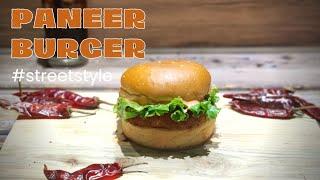 Paneer burger Recipe|पनीर बर्गर रेसिपी|Tasty street style burger|Spicy paneer burger|Veg burger|