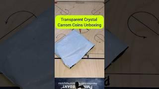 My New Transparent Crystal Carrom Coin Unboxing  #shorts #youtubeshorts #shortsfeed