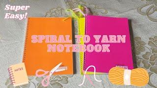 Paano Magtahi Ng Notebook From Spiral To Yarn | Hanaboo