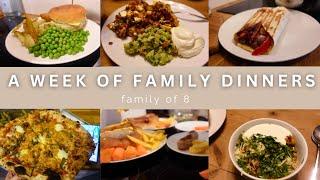 WEEK 68| FAMILY DINNERS OF THE WEEK | family of eight, evening meal ideas, meal plan