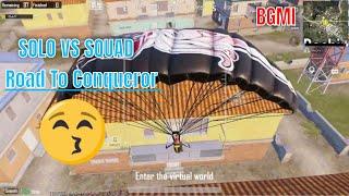 Ez peezy game bgmi  solo vs squad rank push road to conqueror