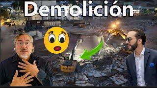 ASÍ DEMOLICIÓN EN CENTRO HISTORICO  ¿QUE SE CONSTRUIRÁ ACÁ? impactantes imágenes @nayibbukele  