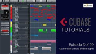 Steinberg Cubase Tutorials Episode 3 of 20 - Set the Sample rate and Bit depth