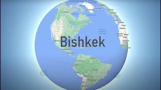 Where on the map is the capital of Kyrgyzstan - Bishkek