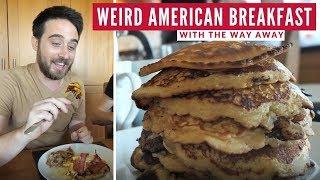 British Couple Try American Breakfast For First Time | Travel Beans & The Way Away In England Part 1