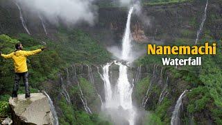 नाणेमाची धबधब्याचा रौद्र रूप | Hidden gem of Sahyadri |  Nanemachi Waterfall | Raigad