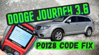 Fixing code P0128 on Mom's 2012 Dodge Journey 3.6 v6 | Thermostat Replacement