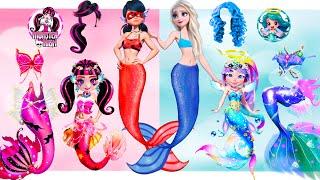 NEW FASHION for Mermaid Family: Elsa Princess & Ladybug | Style Wow