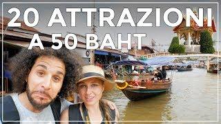 20 ATTRAZIONI (A 50 BAHT) AL MERCATO GALLEGGIANTE A BANGKOK THAILANDIA
