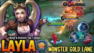 Layla New Monster Gold Lane Build with Brutal Damage - Build Top 1 Global Layla