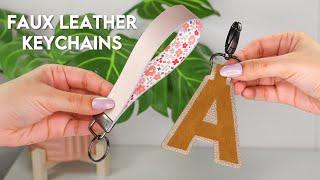 HOW TO MAKE FAUX LEATHER KEYCHAINS WITH YOUR CRICUT! *Easy Tutorial* | DIYholic