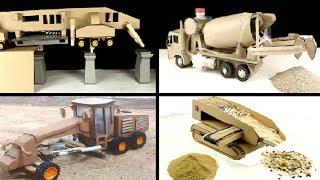 TOP 4 Unique Creations from Cardboard with Construction Truck Toys