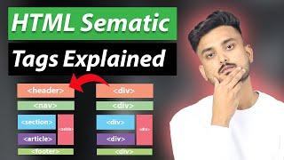 Power of Semantic tags! - Header, Nav, Section, Article, Aside, Footer - Hindi