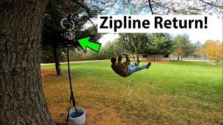  Automatic Zip Line Return System!  How To Get The Trolley Back To The Start - ZipLineGear.com