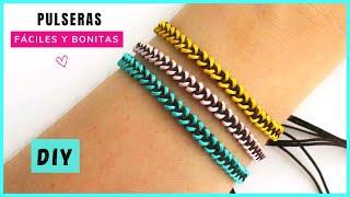 PULSERAS de HILO FÁCILES en MACRAMÉ paso a paso  / PULSERAS para vender #pulserasdemacrame