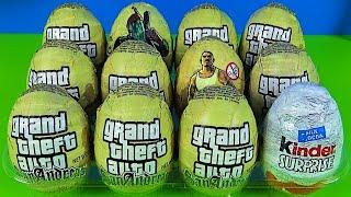 12 GTA SAN ANDREAS Chocholate Surprise Eggs Unboxing