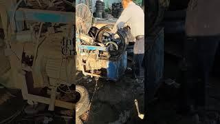 Cutting and dismantling of old car wheels