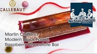 Modern Black Forest, Raspberry Chocolate Bar - Recipe and plating tips from Chef Martin Chiffers