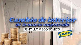 Cambio interior de armario empotrado con muebles de ikea @encasaconcarla