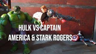 Hulk Vs Captain America & Stark Rogers Stopmotion marvel legends