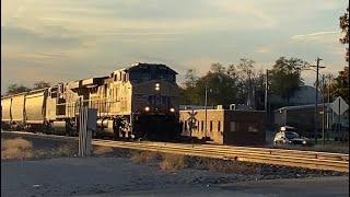 UP Grain train with nice engineer at Macklind Ave, St Louis, Mo