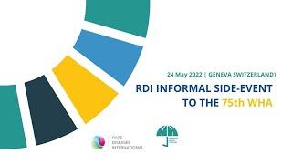 RDI World Health Assembly Informal Side-Event - May 2022