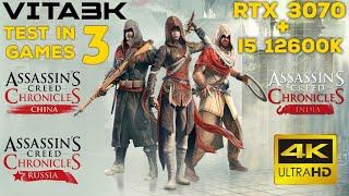 Vita3K PS Vita Emulator Test In 3 Assassin's Creed Chronicles Games 4K | RTX 3070 + i5 12600K