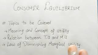 #1 Consumer Equilibrium part 1 in hindi by JOLLY Coaching