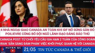 Canada đàm phán tham gia kế hoạch phòng thủ tên lửa Vòm Vàng Poilievre công bố đội ngũ Đảng Bảo thủ